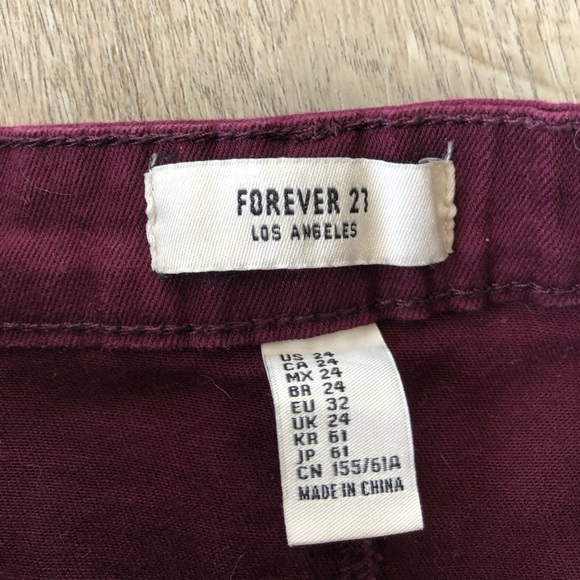Forever 21 Maroon Jean Skirt - Picture 4 of 6